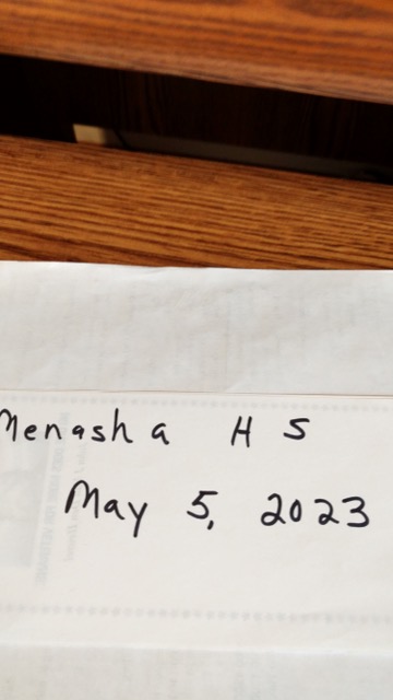 2023 Menasha HS Visit